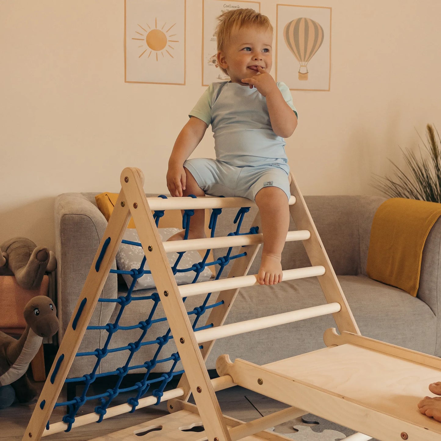 Kletter-Komplettset Tigerfels XL Set A: mit Tigerbrücke XL und Tigersteg (Sprossen)