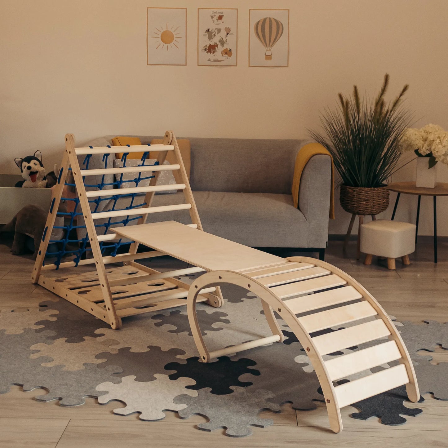 Kletter-Komplettset Tigerfels XL Set B: mit Tigerwippe und Wasserfall