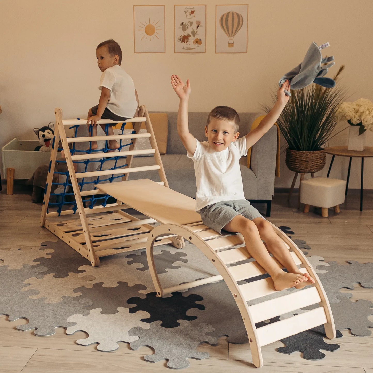 Kletter-Komplettset Tigerfels XL Set B: mit Tigerwippe und Wasserfall