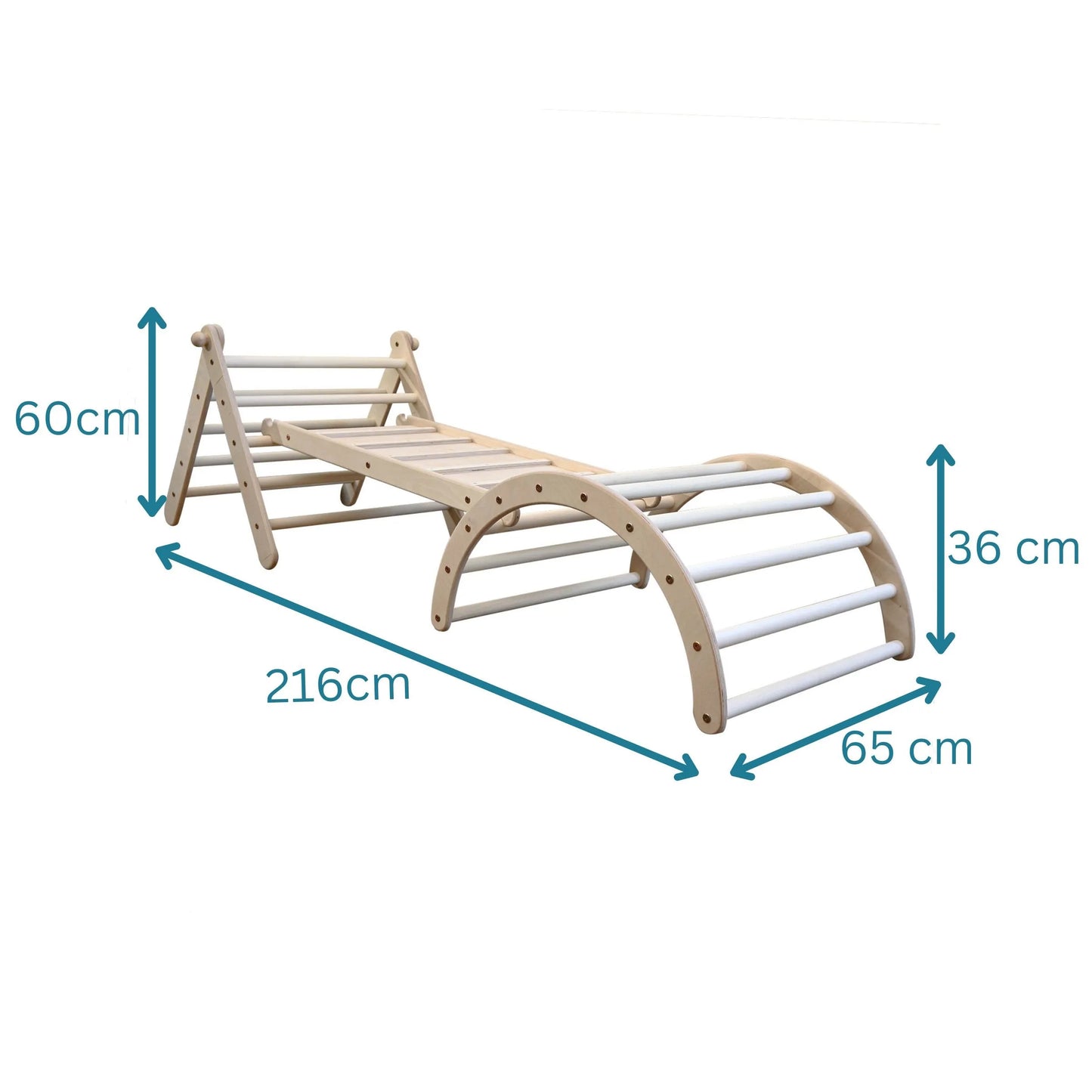 Kletter-Komplettset Tigerpfad: mit Tigerbrücke medium und Tigersteg (Sprossen)