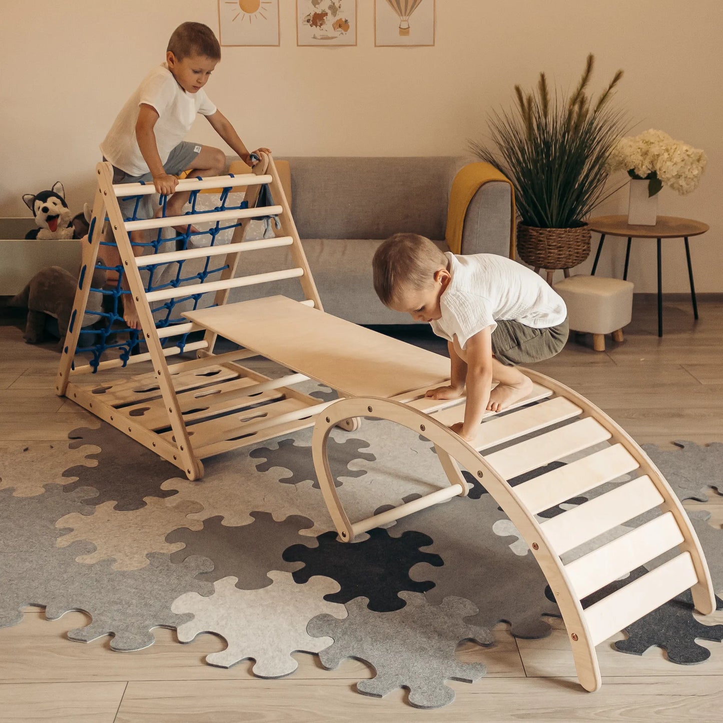 Kletter-Komplettset Tigerfels XL Set B: mit Tigerwippe und Wasserfall