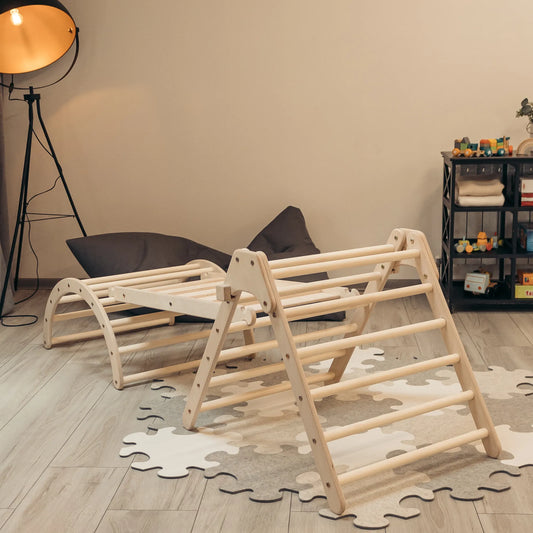 Kletter-Komplettset Tigersprung: mit Tigerbrücke medium und Tigersteg (Sprossen)