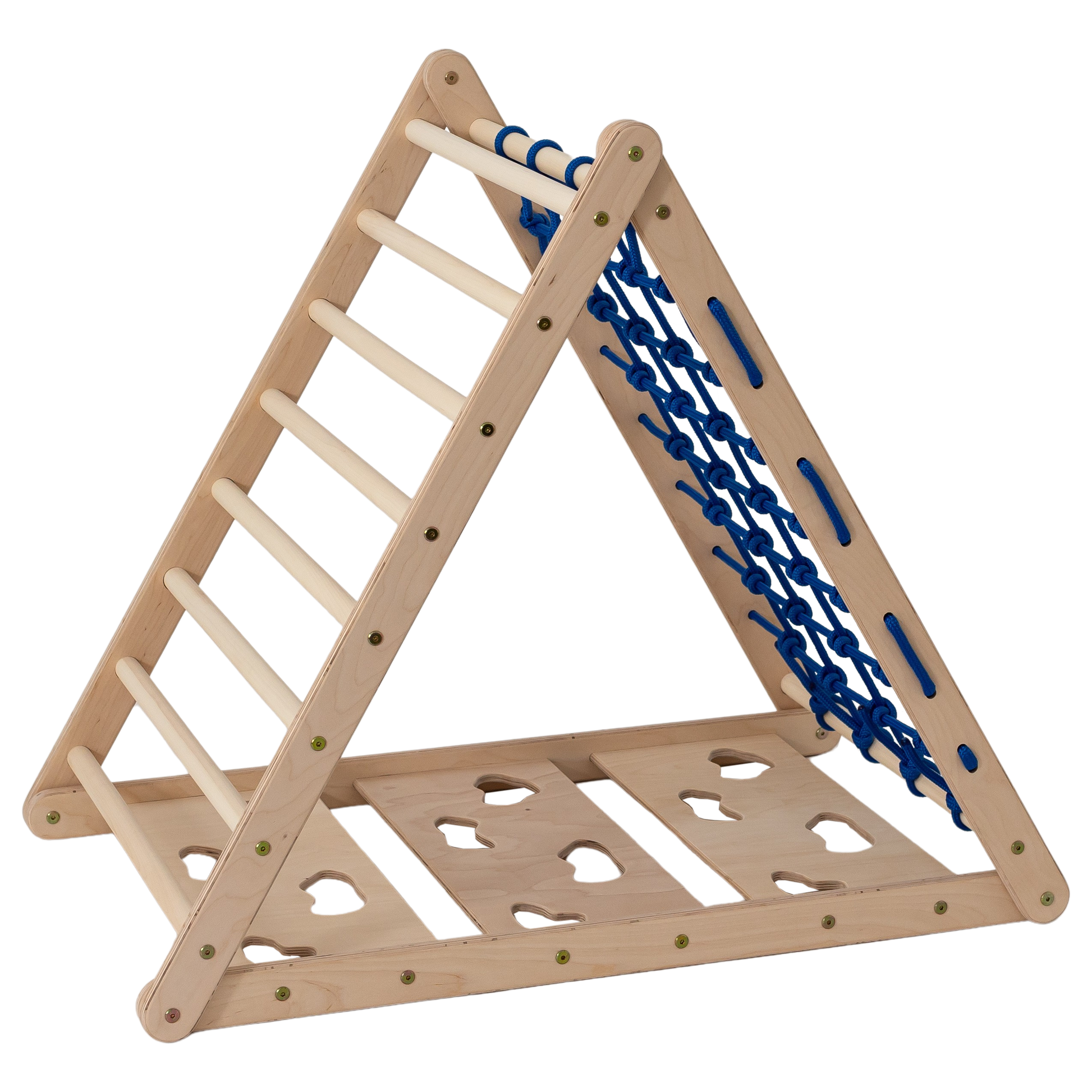 Tigerfels XL Kletterdreieck: Sprossenwand fürs Kinderzimmer - Sprossengerüst mit Sprossenleiter, nach Emmi Pickler und Montessori