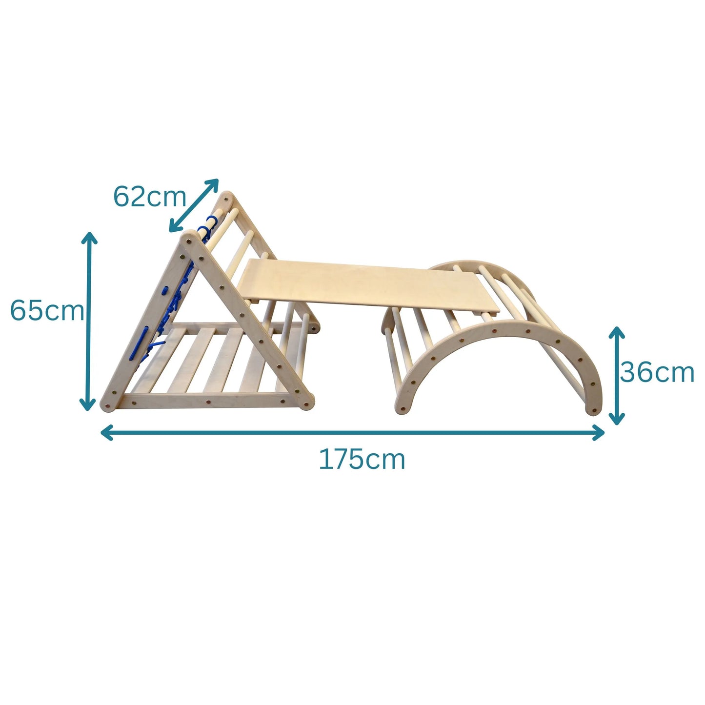 Kletter-Komplettset Tigerfels medium: mit Tigerbrücke medium und Tigerfels medium Rutsche